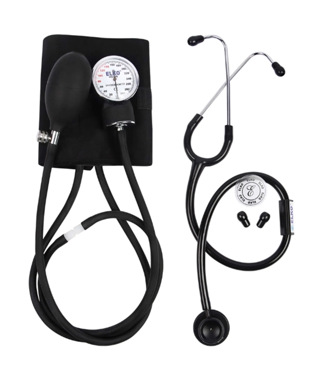 Blood Pressure Monitor with Carry Bag and Basic Stethoscope/ELKO EL-410S Dial Type Aneroid Sphygmomanometer