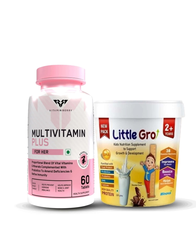 Combo Multivitamins for her and Little Gro (Chocolate Flavour)