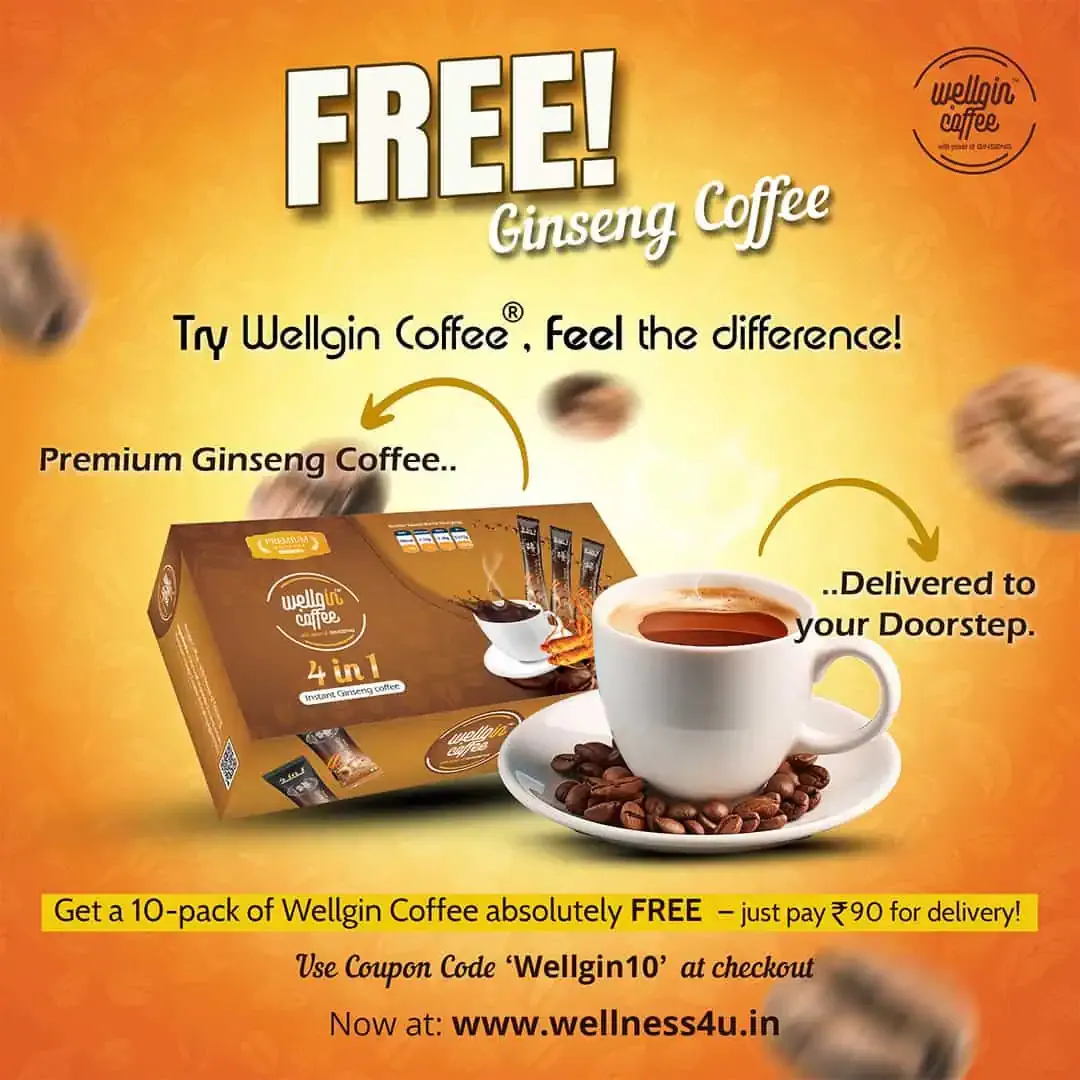 Wellgin Coffee™, Premium Ginseng Coffee-10 Sachets Pack
