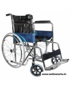 Foldable wheelchair 100kg capacity with foldable footrest Manual Wheelchair