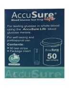 AccuSure Life Blood Glucose Test Strip - 50 Strips