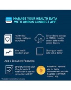 Omron HEM 7140T1 Bluetooth Blood Pressure Monitor with Cuff Wrapping Guide, Hypertension Indicator & Intellisense Technology For Accurate Measurement