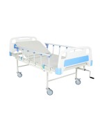 Semi Fowler Hospital Bed with ABS Panel, Collapsable Railings, Wheels and Mattress