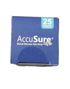 AccuSure Life Glucometer with 25 Strips